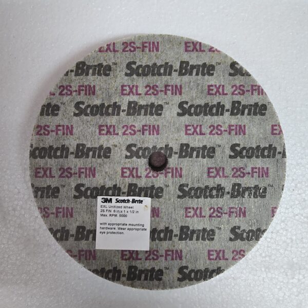 Scotch-Brite™ EXL Unitized Wheel, XL-UW, 2S Fine, 6 in x 1 in x 1/2 in, 2 Case