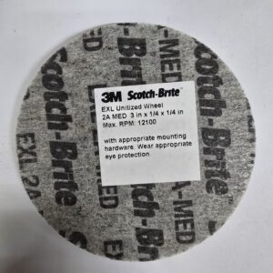 Scotch-Brite™ EXL Unitized Wheel, XL-UW, 2A Medium, 3 in x 1/4 in x 1/4 in