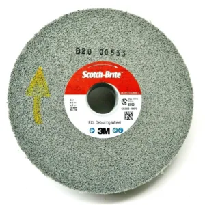 3M Scotch-Brite EXL Deburring Wheel, 6 in x 1/2 in x 1 in 9S FIN