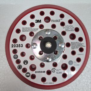 3M™ Hookit™ Clean Sanding Low Profile Disc Pad 20353, 5 in x 3/8 in x 5/16-24 External 44 Holes Red Foam