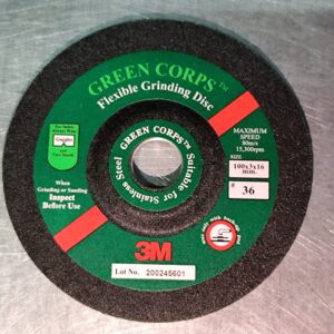 3M - 4" Green Corps Flexiable Grinding Disc Grit 36