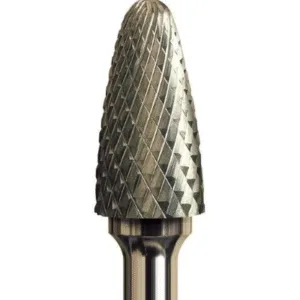 Glispro Tungsten Carbide Rotary Burrs, Tree Shape With Radius End