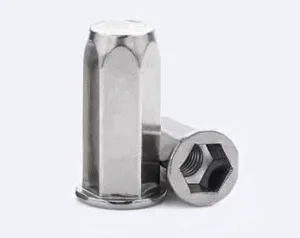 Glispro – Stainless Steel Flat Head Full Hex Body Closed End Rivet Nut