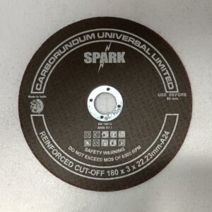 CUMI 7-Inch Cut Off Wheel – 180x3x22.23 mm, A24 SPARK