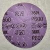 3M Xtract™ Film Disc 360L, Clean Sanding Disk, P600 3MIL, 5 in, Die 500LG