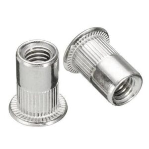 Glispro – Blind Rivet Nut – Stainless Steel Flat Head Knurled Body