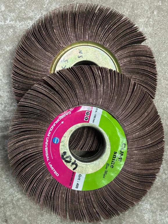 Cumi - Shine Flap Wheel 150X25X31.75 - XF562 - 75mm Flange Grit 400