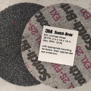 3M EXL Unitized Wheel, XL-UW, 2S Fine, 3 in x 1/4 in x 1/4 in