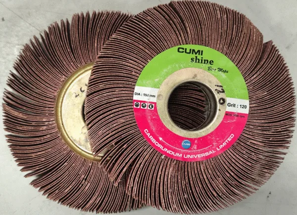 Cumi - Shine Flap Wheel 150X25X31.75 - XF562 - 75mm Flange Grit 120